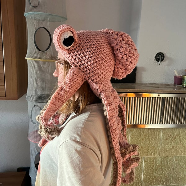 Oktopus Kraken Tintenfisch Mütze in Wunschfarben *SONDERANFERTIGUNG*