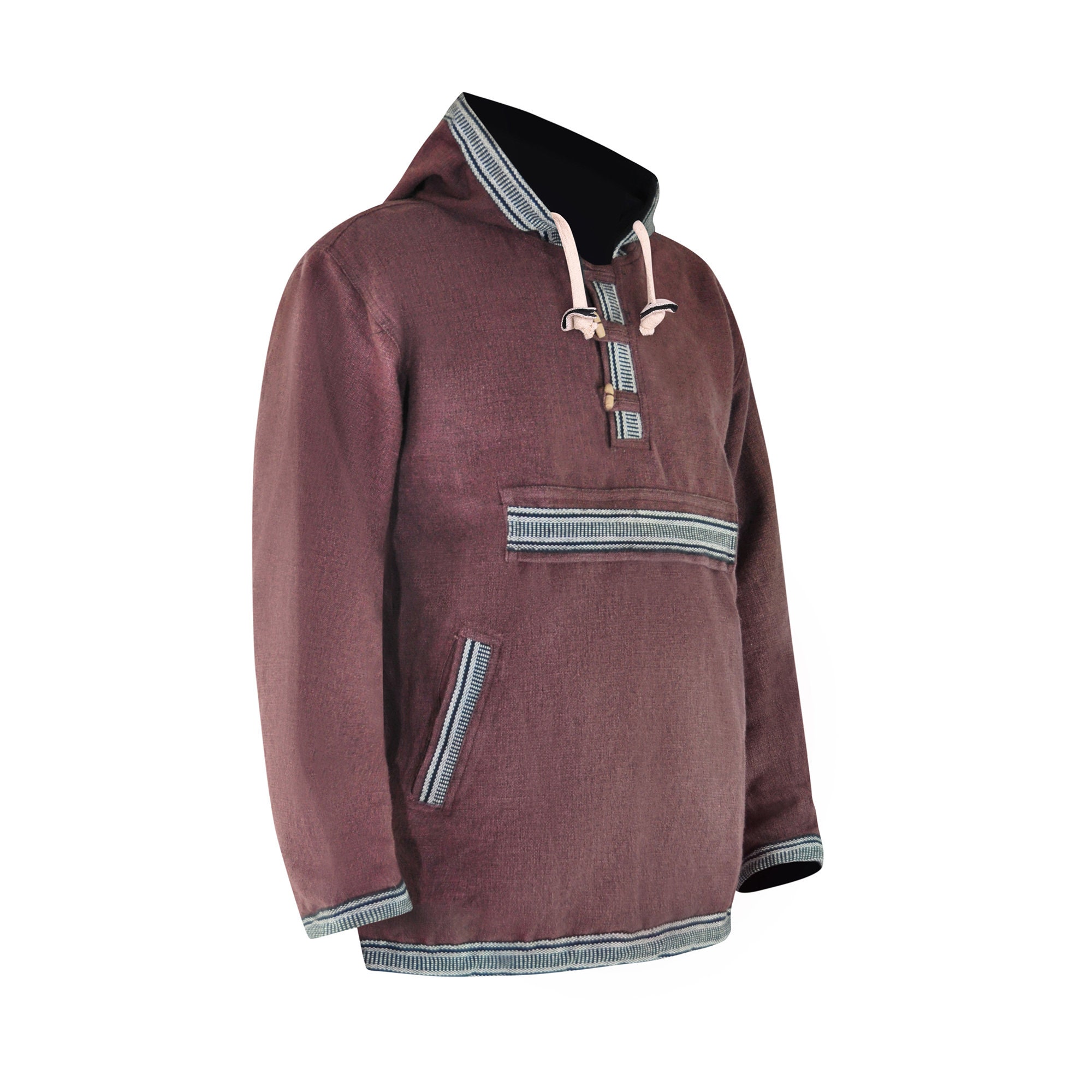 Virblatt Sweater Baja Hoodie Baja Jerga Hoodes Sweatshirt Hippie Style Alternative Apparel Spharenhaft Brown Etsy Ireland