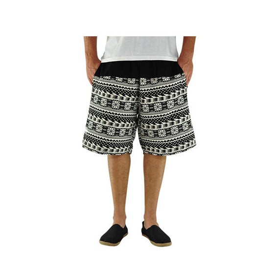 pantalones cagados Quintessenz negro blanco Etsy España