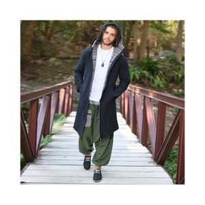 virblatt men&#39;s Goa coat Baja Hoodie Baja Jerga black Bukarest