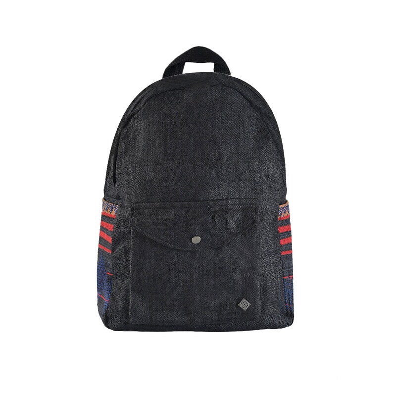 black hemp backpack