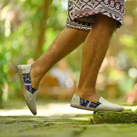 Virblatt espadrillas uomo donna canapa con modello etnico | Etsy Italia