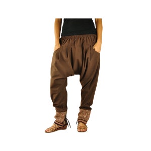 virblatt pantalon ethnique pantalon fluide Verbunden brun image 3