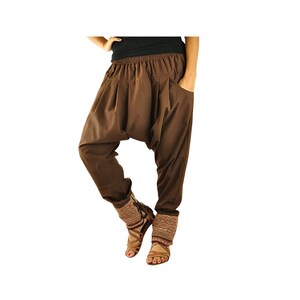 virblatt pantalon ethnique pantalon fluide Verbunden brun image 2