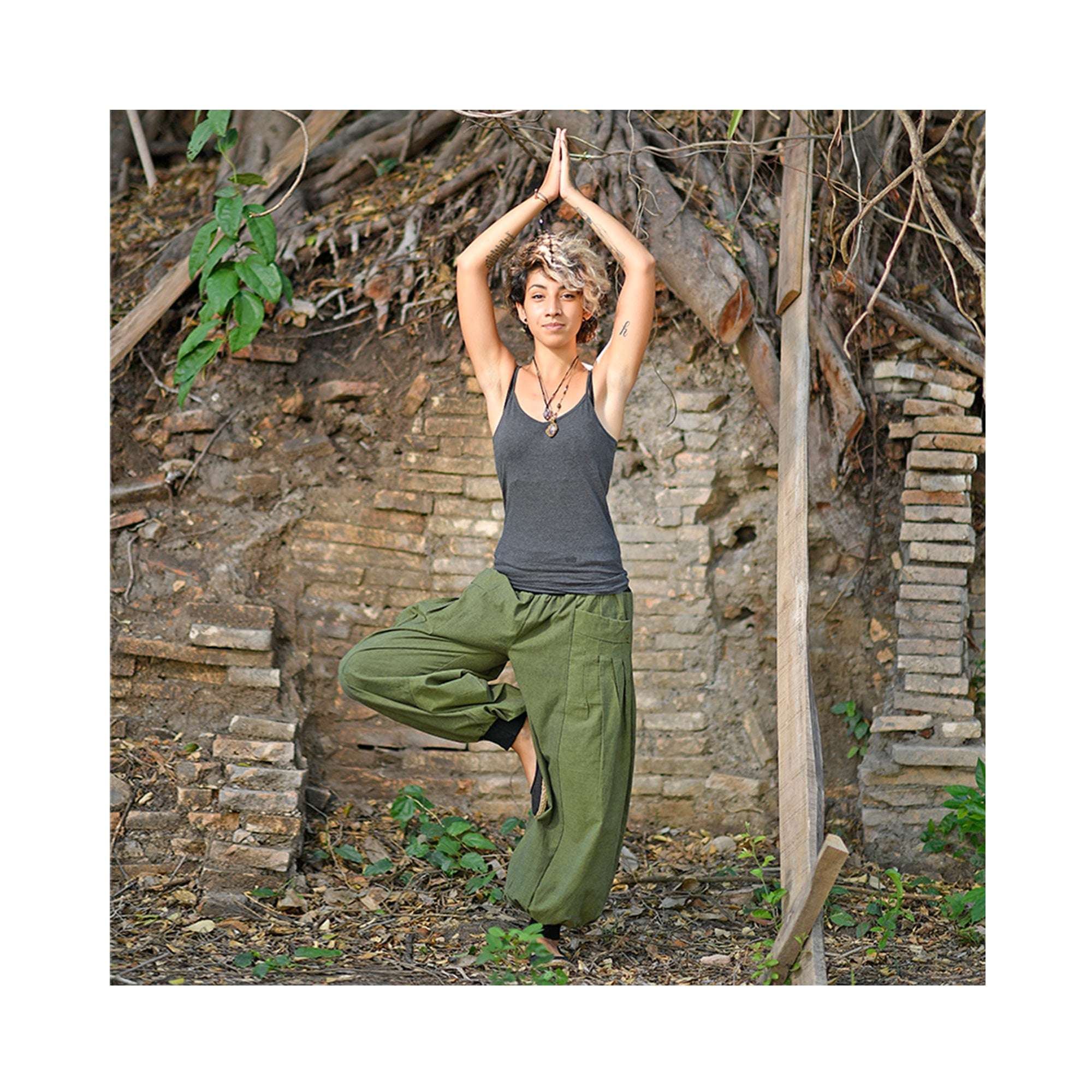 Pantaloni ITALIANI Lagenlook BOHO Hippy HAREM LOUNGE Pantaloni - Foto 7