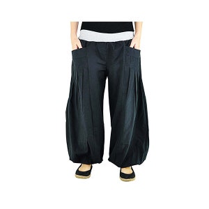 virblatt Harem Pants Bloomers Chino Unisex Trousers Hippie Pants Bohemian Look Flare Pants Aladdin Pants drop crotch pants Yogazeit black image 2