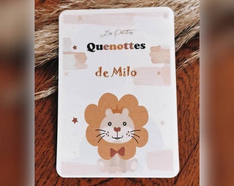 Carte dents bébé, carte quenottes, carte personnalisée