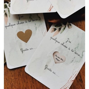 Carte à gratter annonce, tu vas être papa, cartes à gratter