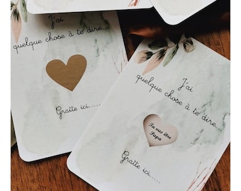 Carte à gratter annonce, tu vas être papa, cartes à gratter