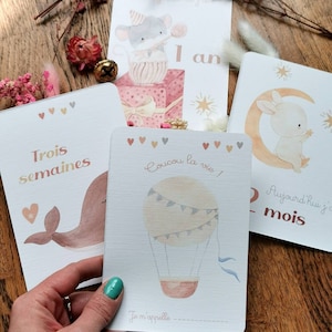 Meilensteinkarten, Baby-Meilensteinkarten, Schwangerschaft, werdende Mutter, Geschenk zur Geburt, Geburt, Baby, Briefpapier