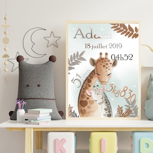 cartel de nacimiento personalizado, cartel de nacimiento de bebé personalizado, regalo personalizado, regalo de nacimiento, futura madre,