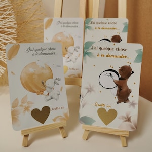 Carte à gratter parrain, carte à gratter marraine, carte à gratter