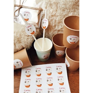 Étiquettes autocollantes personnalisées (Mariage, Baptême, Anniversaire, Babyshower..) CREATION SUR MESURE selon votre souhait, votre thème