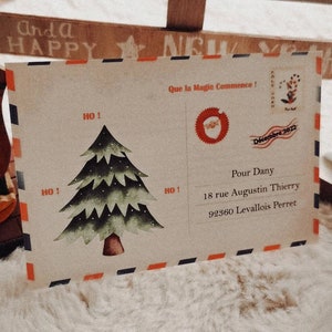 Réponse lettre au père Noël, réponse du père Noël, carte de Noël, lettre réponse personnalisée du père Noël, Noël Personnalisé