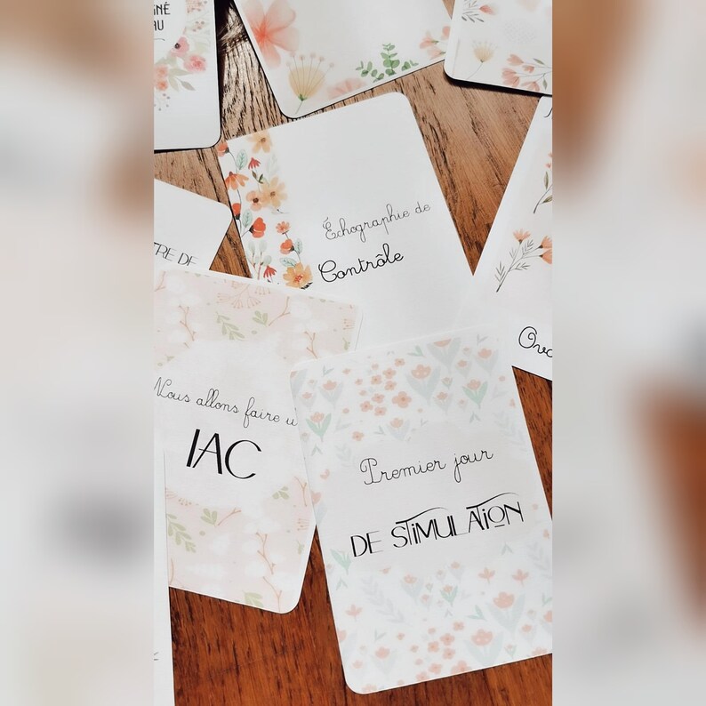 Cartes étapes PMA- IAC, cartes étapes, cartes étapes parcours PMA, future maman, grossesse image 2