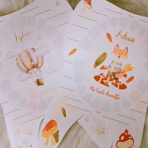 Carte quenottes, carte quenottes personnalisée, future maman, idée cadeau de naissance, bébé, dent de lait, grossesse