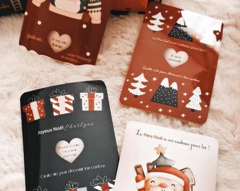 Personalized scratch card, scratch card, Christmas scratch card, Christmas, announcement, Christmas gifts,