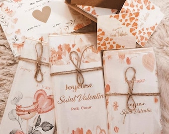 Pack Saint Valentin, cadeau personnalisé Saint Valentin, cadeau personnalisé, tablette de chocolat personnalisée,