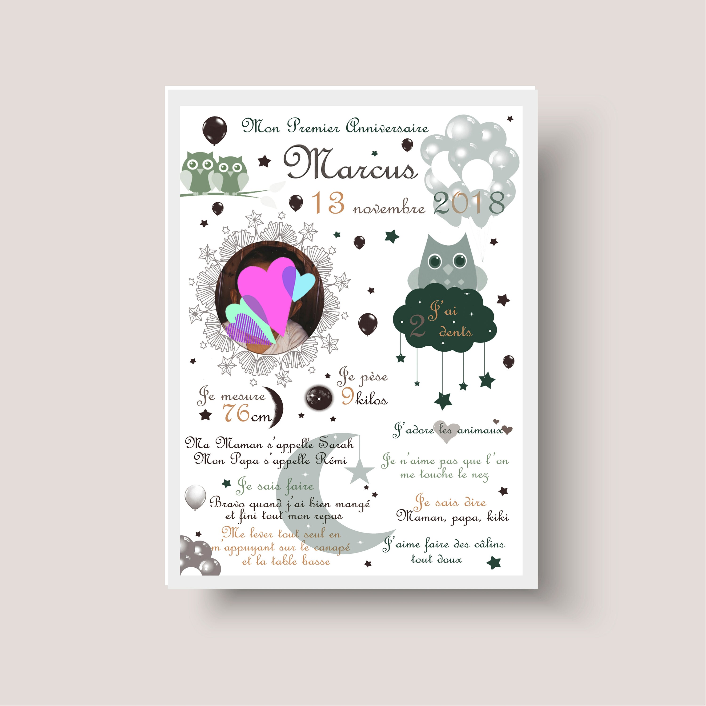 Affiche Bébé, Affiche Enfant, Personnalisée, Chambre Décoration Chambre, Murale, Papeterie, Enfant