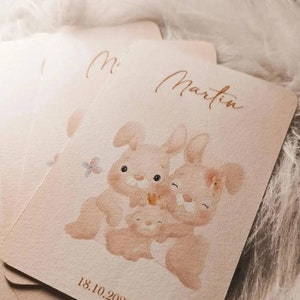 Carte anniversaire, invitation, carte sur mesure, anniversaire, Baptême, naissance