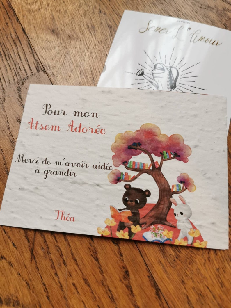 Cartão de plantio personalizado, presente de final de ano, presente personalizado, presente para amante, mestre, atsem, babá, imagem 10