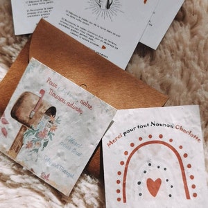 Cartes à planter pour maîtresses, maîtres, atsem, nounous, AVS, AESH, cartes à planter personnalisées, fleurs, école, cadeau maîtresse image 10