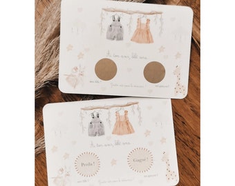 Carte à gratter sexe bébé - annonce sexe bébé -  grossesse