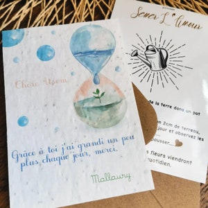 Cartão de plantio personalizado, presente de final de ano, presente personalizado, presente para amante, mestre, atsem, babá, imagem 7