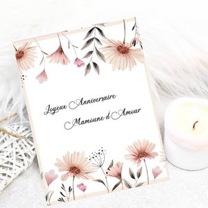 Carte de vœux, anniversaire, personnalisation