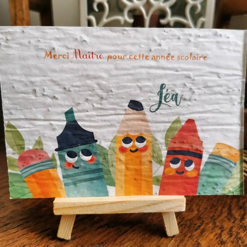 Cartão de plantio personalizado, presente de final de ano, presente personalizado, presente para amante, mestre, atsem, babá, imagem 5