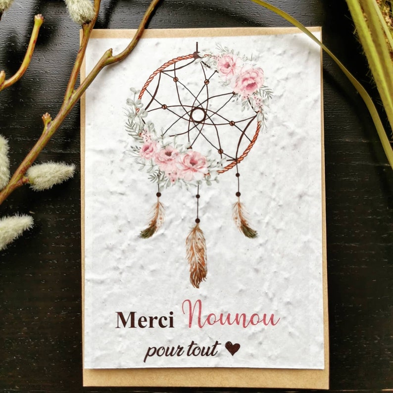 Carte à planter personnalisée, cadeau fin d'année, cadeau personnalisé, cadeau maîtresse, maître, atsem, nounou, image 5