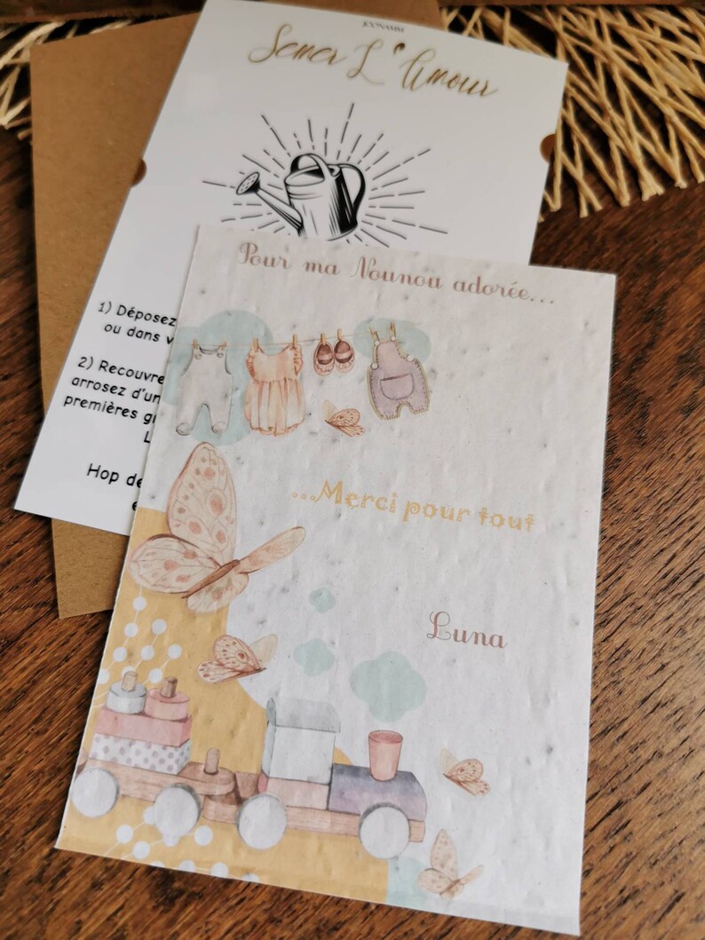Cartão de plantio personalizado, presente de final de ano, presente personalizado, presente para amante, mestre, atsem, babá, imagem 9