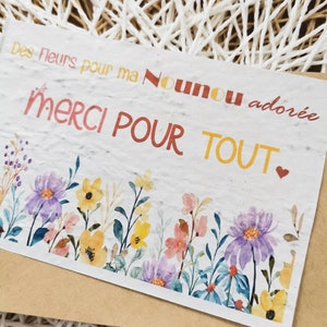 Carte à planter personnalisée, cadeau fin d'année, cadeau personnalisé, cadeau maîtresse, maître, atsem, nounou, image 6