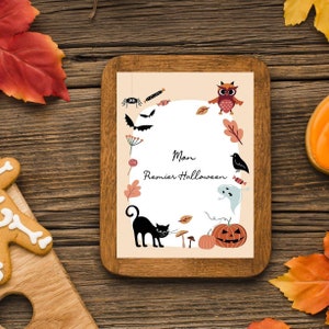 Halloween, papeterie, bébé, décoration, fête