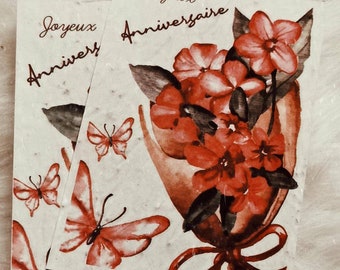 Cartes à planter, papeterie, anniversaire, cadeau original