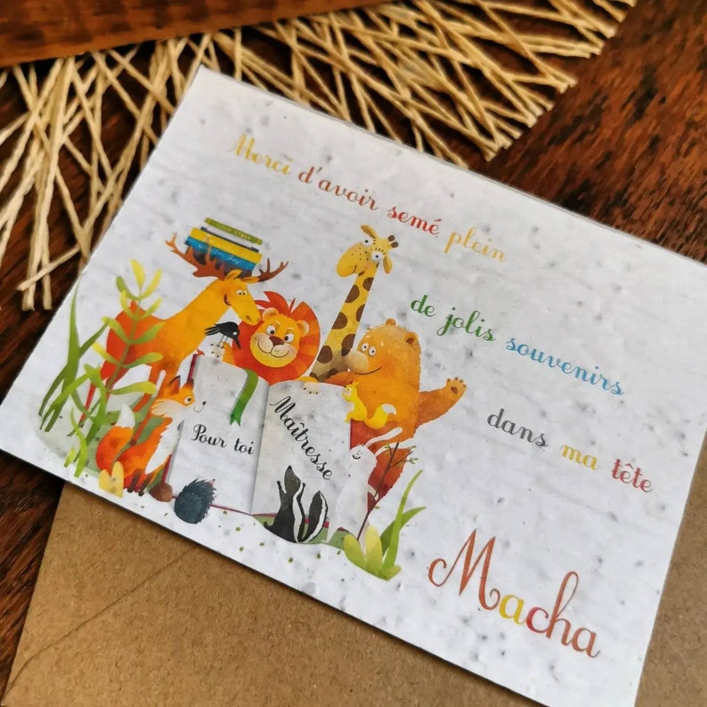 Cartão de plantio personalizado, presente de final de ano, presente personalizado, presente para amante, mestre, atsem, babá, imagem 3