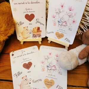 Cartes à gratter personnalisé, carte à gratter sexe bébé, carte à gratter annonce grossesse, carte à gratter image 6