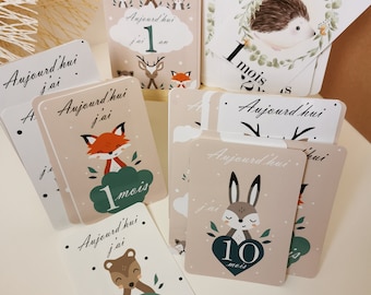 carte étape bébé, carte étape, cadeau de naissance, bébé, future maman, liste de cadeau naissance, grossesse,