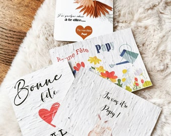 Plantbare kaart, kraskaart, grootvaderdag, grootvaderdaggeschenken,