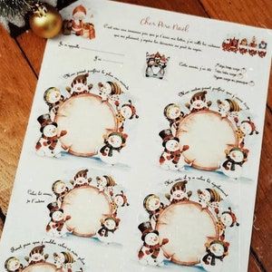 Liste de Noël à télécharger, Lettre au père Noël à imprimer, Liste de Noël à remplir soi-même, activité à faire avec les enfants