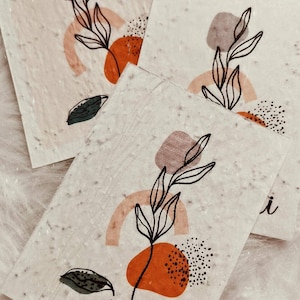 Cartes à planter, remerciements, papeterie, cartes de vœux