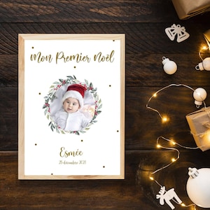 Noël, affiche de Noël, affiche personnalisée, mon premier noël