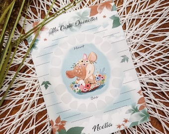 carte quenottes personnalisée, carte de dents de lait bébé, carte quenottes bébé,