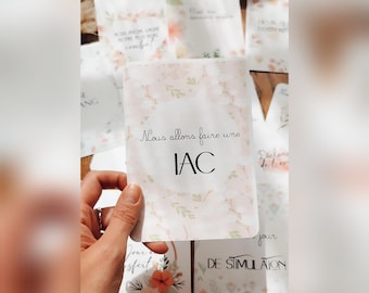 Cartes étapes PMA- IAC, cartes étapes, cartes étapes parcours PMA, future maman, grossesse