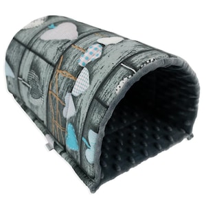 Lit demi-tube, tunnel pour rongeurs, cobayes, chinchillas, rats, lapins - divers modèles