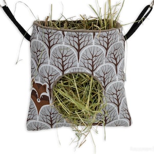 Hay feeder for rodents, guinea pigs, chinchillas, rabbits, degus - various designs