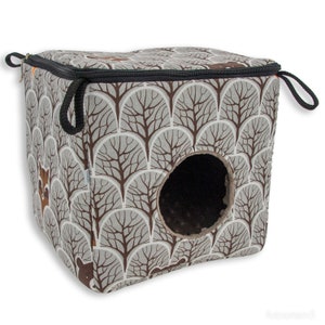 Cozy cube house for rodents, guinea pigs, rats, chinchillas - various designs