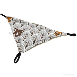Corner triangle hammock mat for rodents, rats, chinchillas, guinea pigs - various designs
