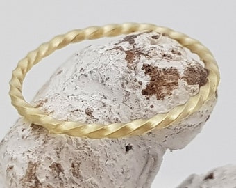 Goldring, Kordelring, zarter Ring, Stapelring, Zusteckring, Sammelring, Verlobungsring, Vorsteckring, 585 Gold