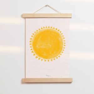 Print "Sonne“ | Artprint | Illustration | Kunstdruck | Sonnenschein | Positiv | Gelb | Sonnenstrahlen | Sommer | Schlicht | Fröhlich | Kunst